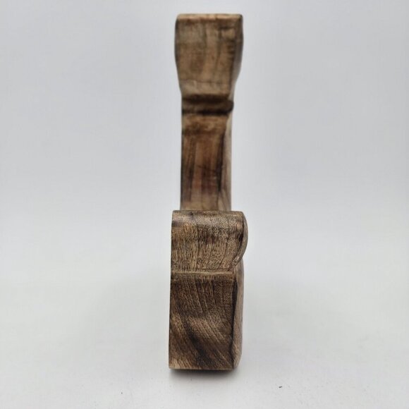 Midwest Gift Wooden Reindeer Christmas Holiday 8 X 8 X 1.5 Heavy Carved New - Picture 5 of 7